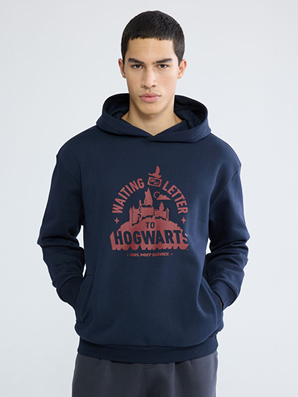 XSIDE Baskılı Erkek Kalın Hoodie