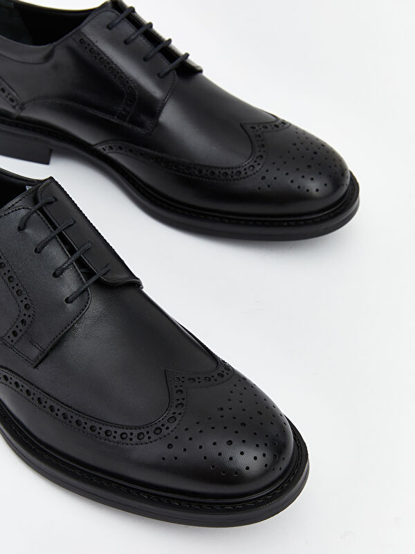 Bağcıklı Hakiki Deri Erkek Klasik Ayakkabı - Görsel 4