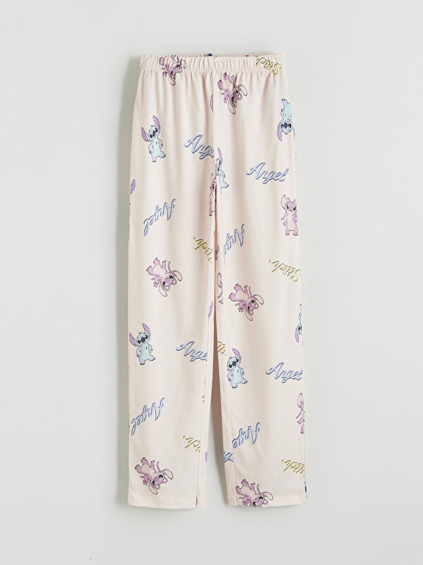 LCW Kids Stitch ve Angel Baskılı Kız Çocuk Pijama Alt