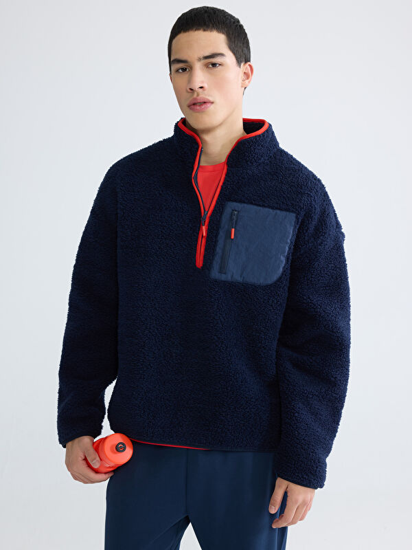 XSIDE ACTIVE Dik Yaka Pelüş Erkek Sweatshirt		
