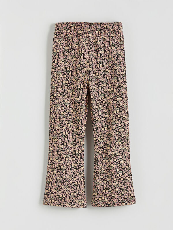 LCW Kids Elastic Waist Floral Spanish Leg Girls' Tights