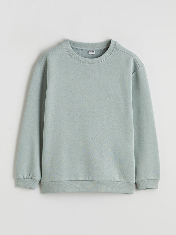 LCW Kids Bisiklet Yaka Erkek Çocuk Kalın Sweatshirt