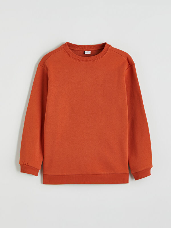 LCW Kids Bisiklet Yaka Erkek Çocuk Kalın Sweatshirt