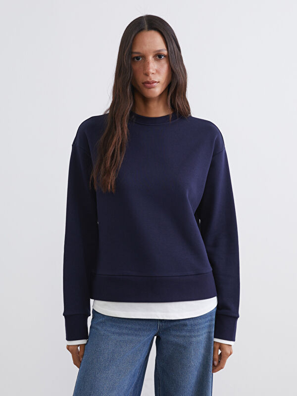LCW Vision Bisiklet Yaka Kadın Sweatshirt