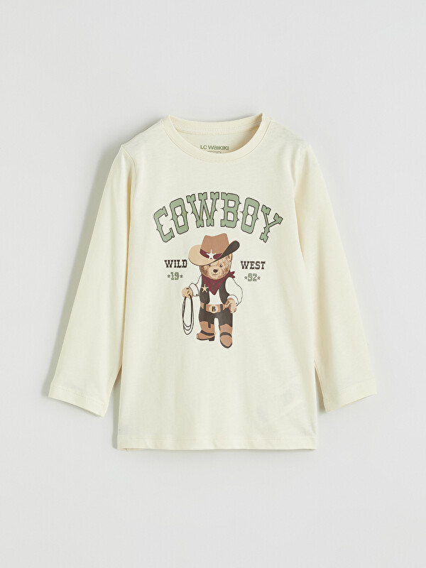 LCW Kids Bisiklet Yaka Erkek Çocuk Pijama Üst