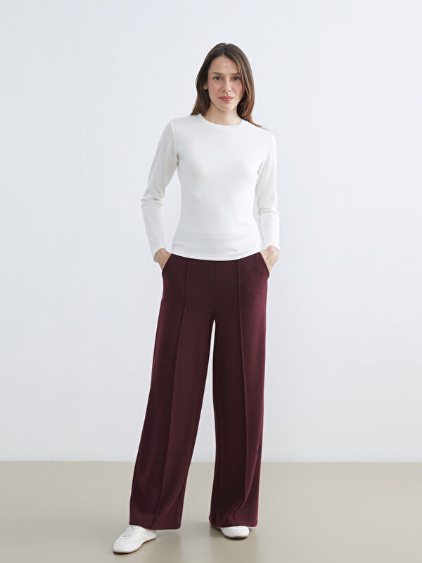 LCW EVERYDAY Beli Lastikli Geniş Paça Kadın Pantolon