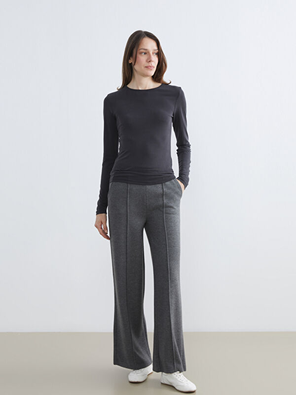 LCW EVERYDAY Damenhose mit Weitem Bein und Elastischem Bund