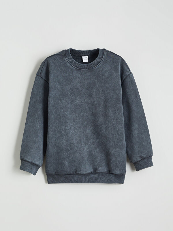 LCW Kids Bisiklet Yaka Erkek Çocuk Kalın Sweatshirt