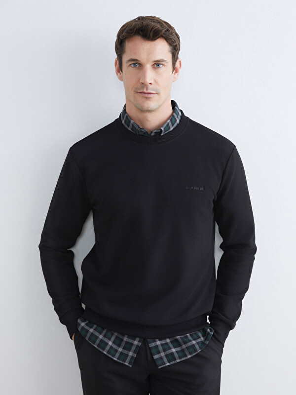 SOUTHBLUE Bisiklet Yaka Erkek Sweatshirt