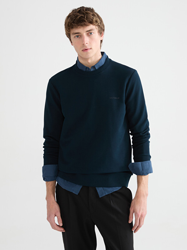 SOUTHBLUE Bisiklet Yaka Erkek Sweatshirt