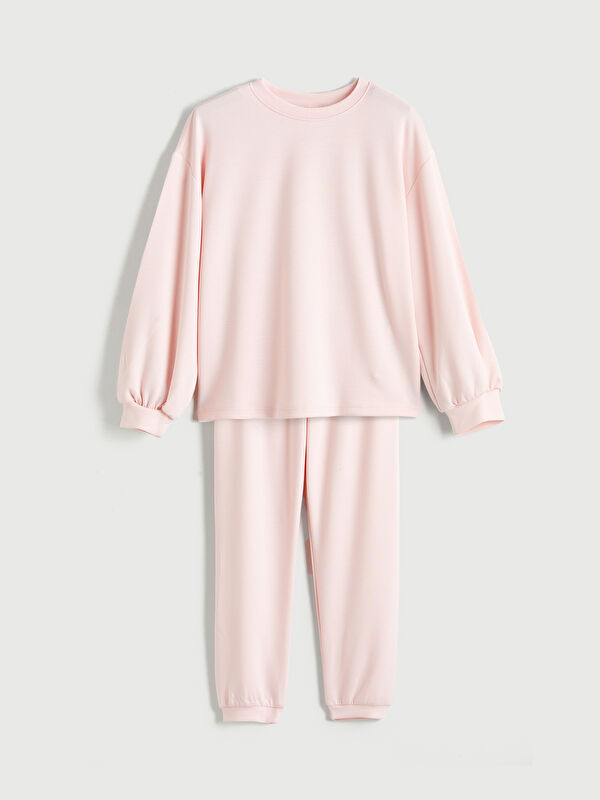 LCW Kids Bisiklet Yaka Kız Çocuk Pijama Takım