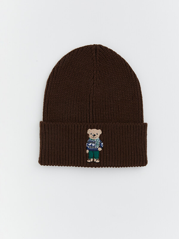 LCW ACCESSORIES Ayı Teddy Nakışlı Erkek Triko Bere