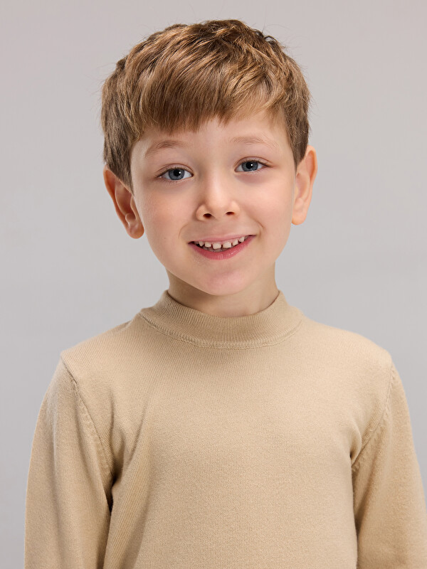 LCW Kids Bisiklet Yaka Erkek Çocuk Triko Kazak