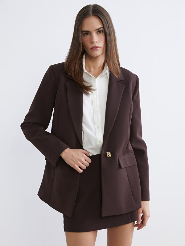 LCW Vision Krep Kadın Blazer Ceket