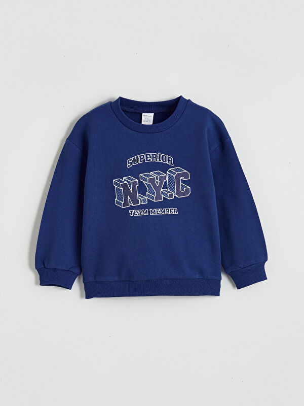 LCW baby Bisiklet Yaka Erkek Bebek Sweatshirt
