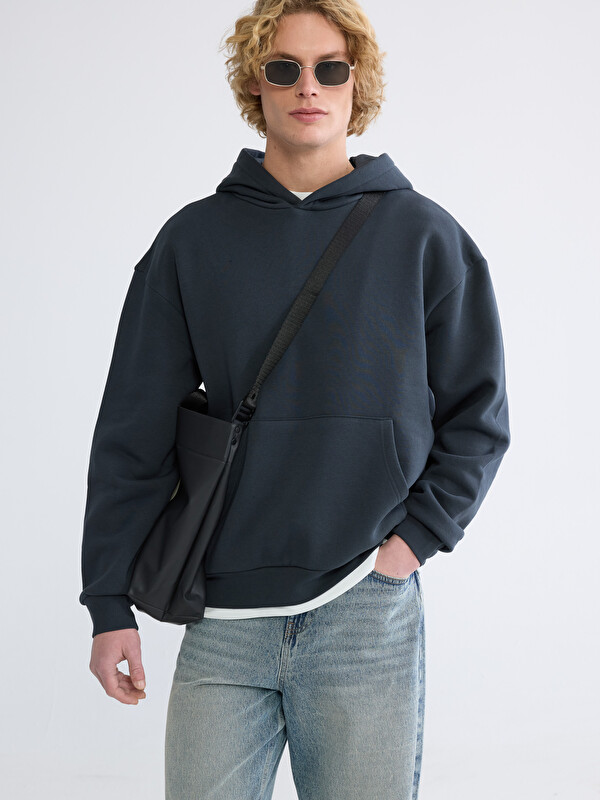 XSIDE Sweat à Capuche Épais avec Poche Kangourou pour Hommes