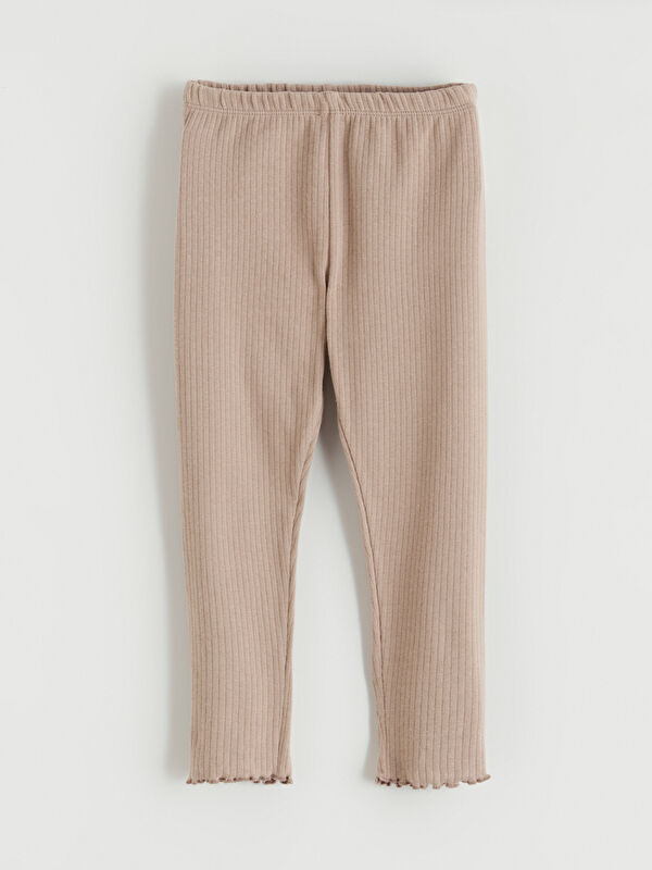 LCW baby Slim Fit Kaşkorse Kız Bebek Jogger Eşofman Altı