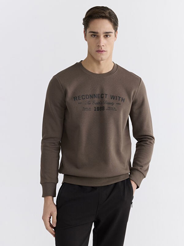LCWAIKIKI Classic Bisiklet Yaka Erkek Kalın Sweatshirt