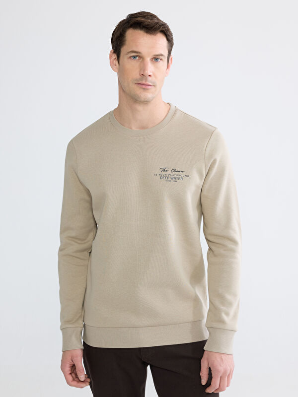 LCWAIKIKI Classic Bisiklet Yaka Erkek Kalın Sweatshirt