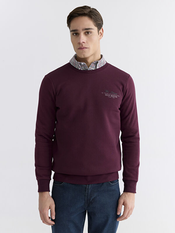 LCWAIKIKI Classic Bisiklet Yaka Erkek Kalın Sweatshirt
