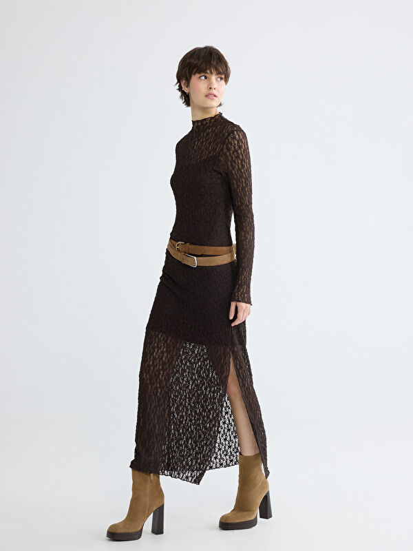 XSIDE Frau BRAUN Kleid