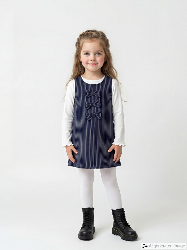 LCW Kids Bow Girls' Dress and Blouse