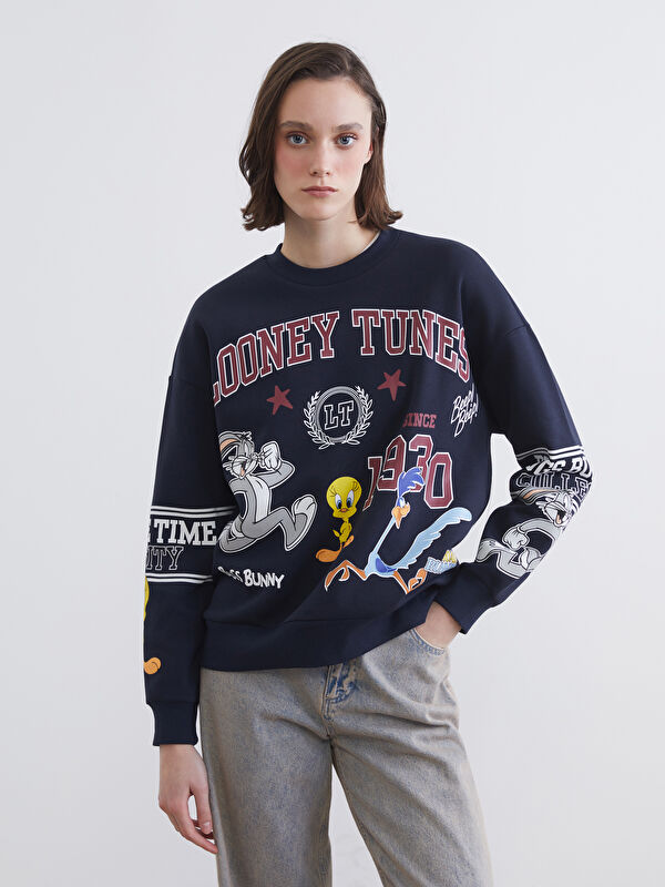 XSIDE Looney Tunes Baskılı Kadın Kalın Sweatshirt