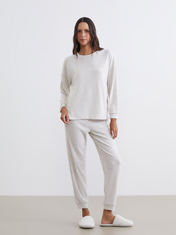 LCW DREAM Bisiklet Yaka Kadın Pijama Takım