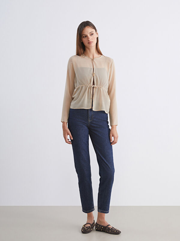 Soulife Slim Mom Kadın Jean Pantolon