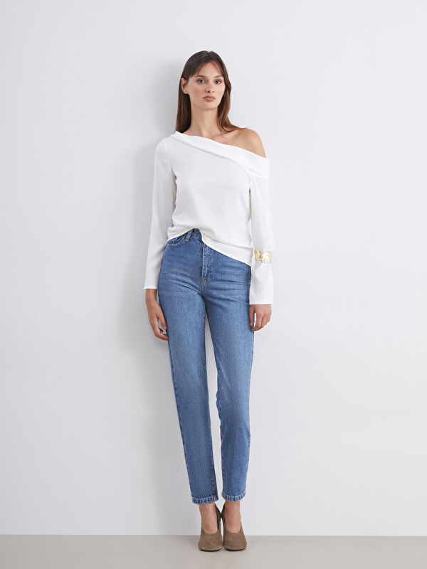 Soulife Slim Mom Kadın Jean Pantolon