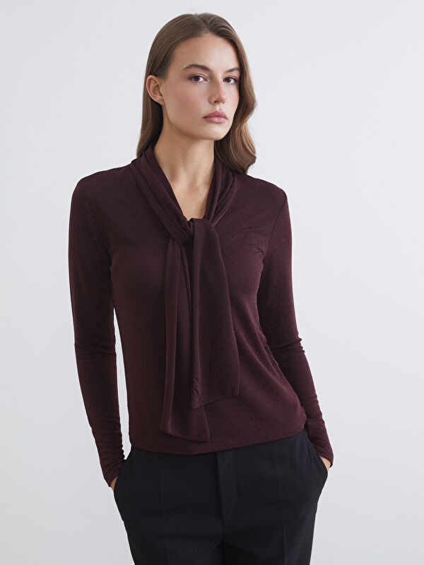 LCW EVERYDAY Schalkragen Glanzoptik Bluse