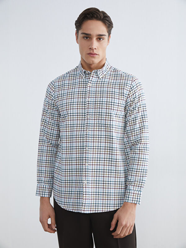 LCWAIKIKI Classic Regular Fit Ekose Erkek Gömlek