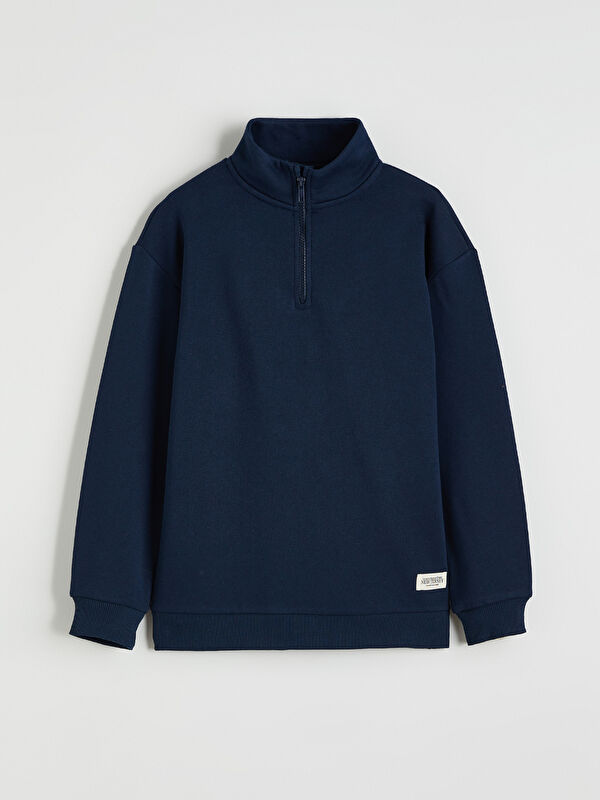 LCW Kids Dik Yaka Erkek Çocuk Kalın Sweatshirt