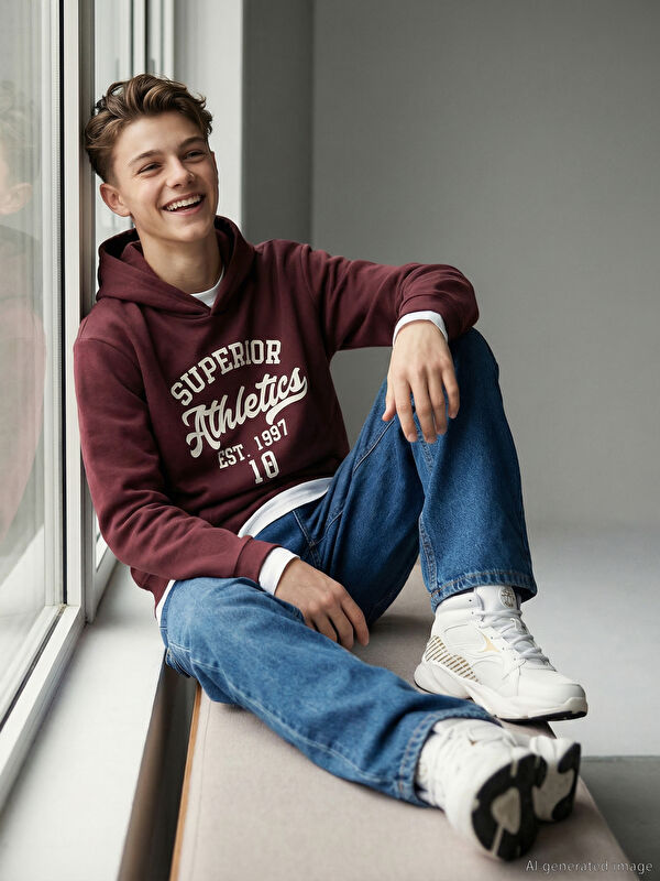 LCW Kids Kapüşonlu Erkek Çocuk Kalın Sweatshirt