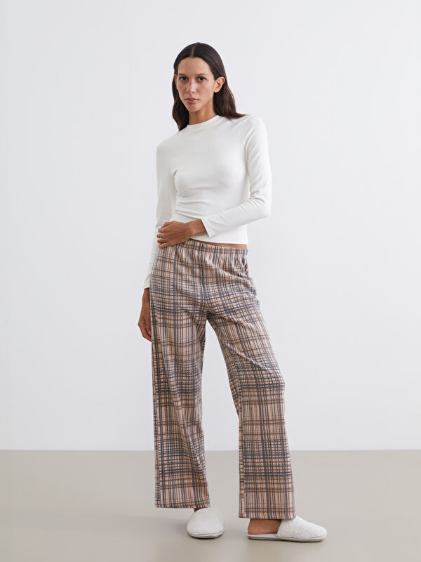 LCW DREAM Elasticated Waist Plaid Women's Pyjama Bottoms