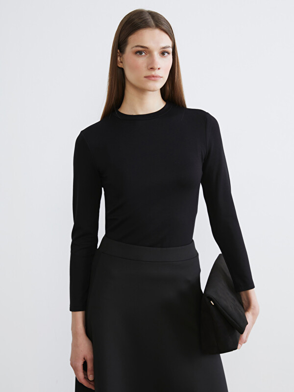 LCW Modest Bisiklet Yaka Kadın Body