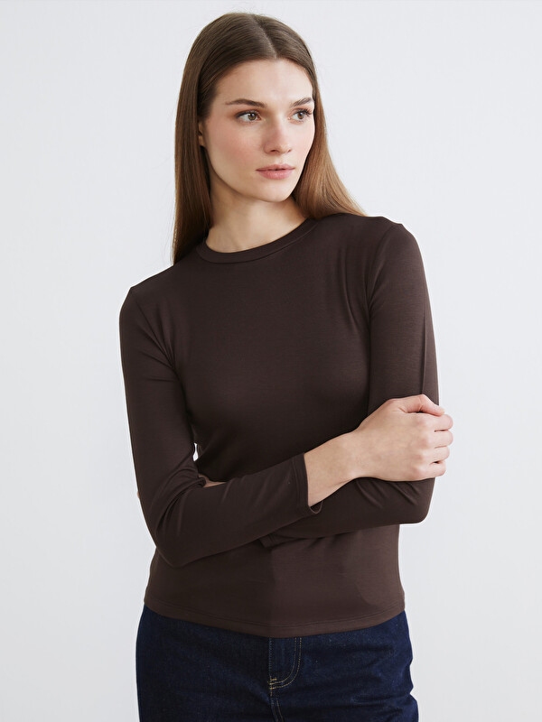 LCW Modest Bisiklet Yaka Kadın Body