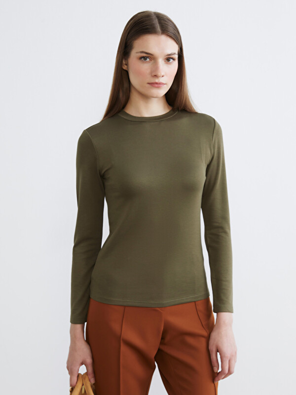 LCW Modest Bisiklet Yaka Kadın Body