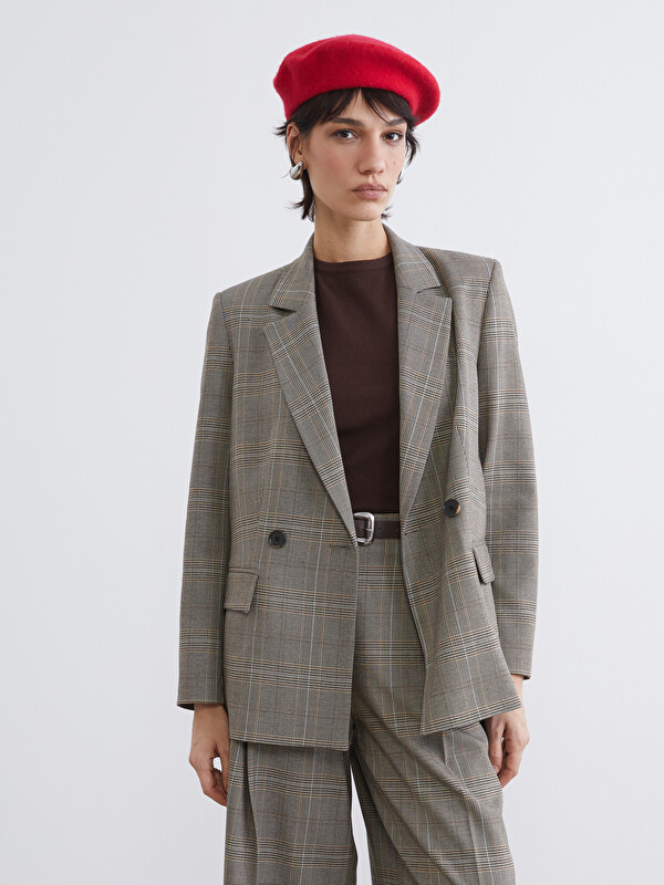 LCW Vision Ekose Kadın Blazer Ceket