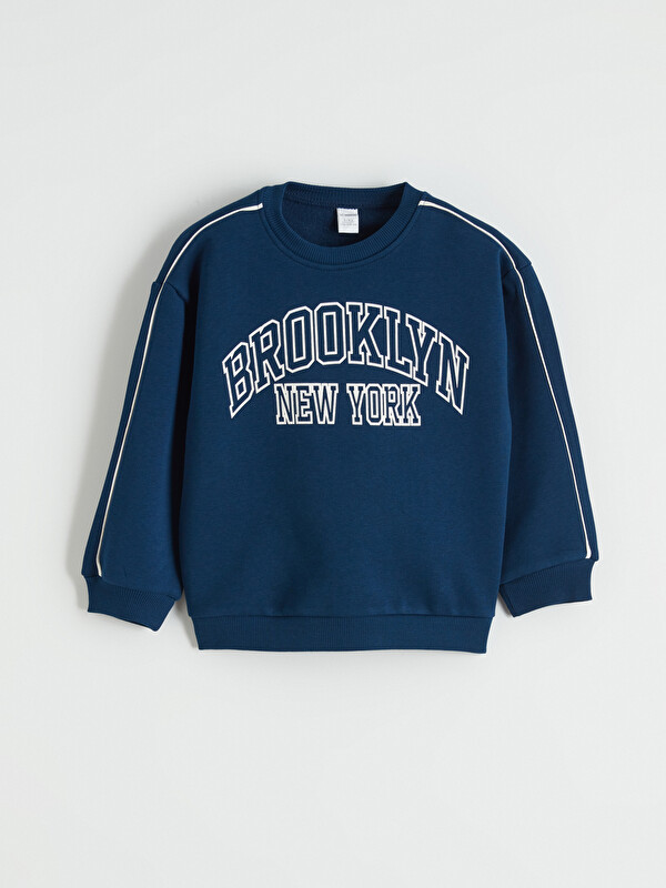 LCW Kids Baskılı Erkek Çocuk Kalın Sweatshirt