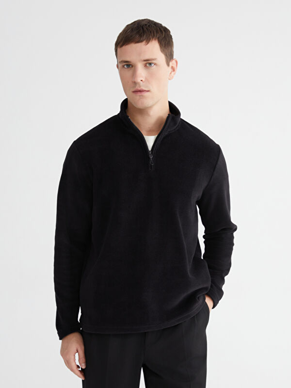 LCWAIKIKI Classic Dik Yaka Polar Erkek Sweatshirt