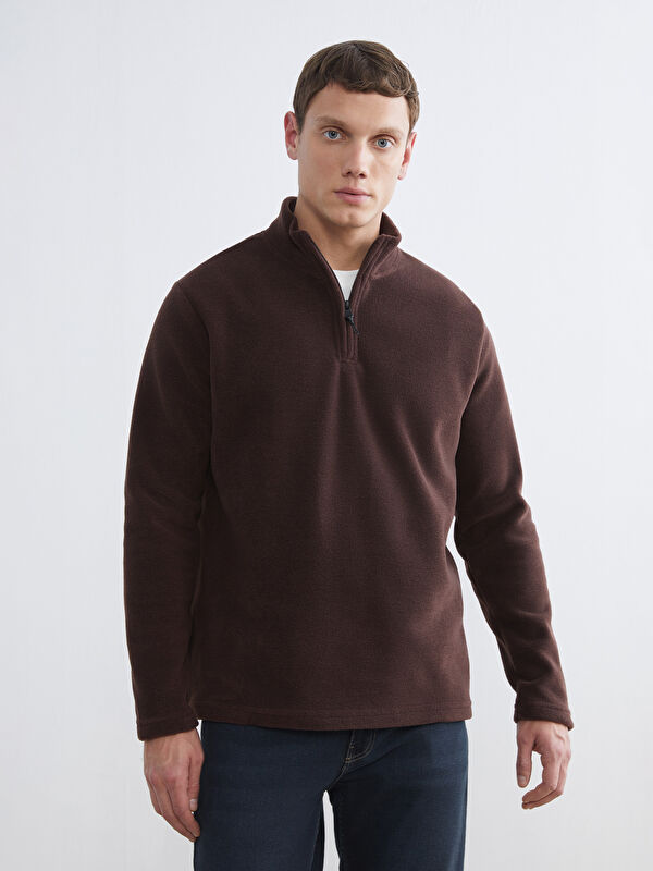 LCWAIKIKI Classic Dik Yaka Polar Erkek Sweatshirt
