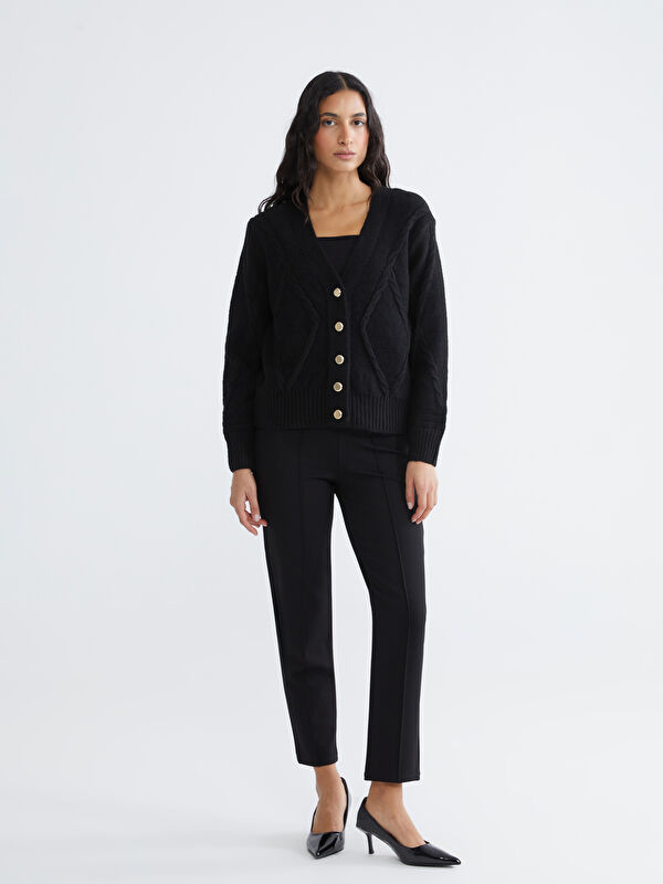 LCW Modest Dar Fit Kadın Pileli Pantolon