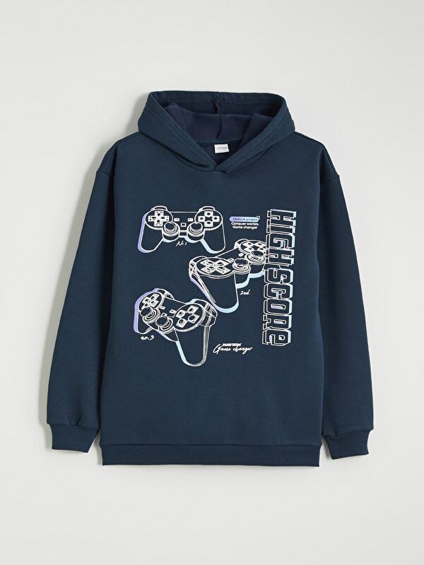 LCW Kids Baskılı Erkek Çocuk Kalın Sweatshirt