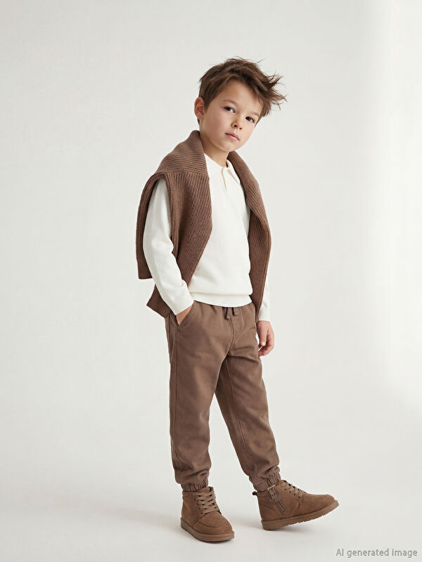 LCW Kids Beli Lastikli Erkek Çocuk Jogger Pantolon