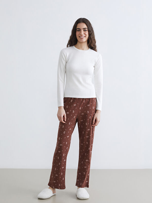 LCW DREAM Beli Lastikli Desenli Kadın Pijama Alt