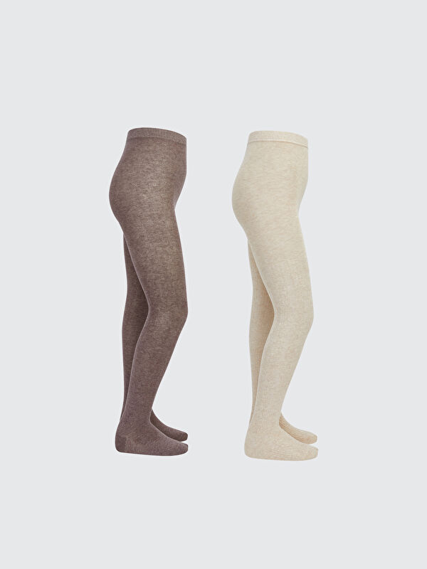 LCW Kids Basic Girls' Tights 2 Pack