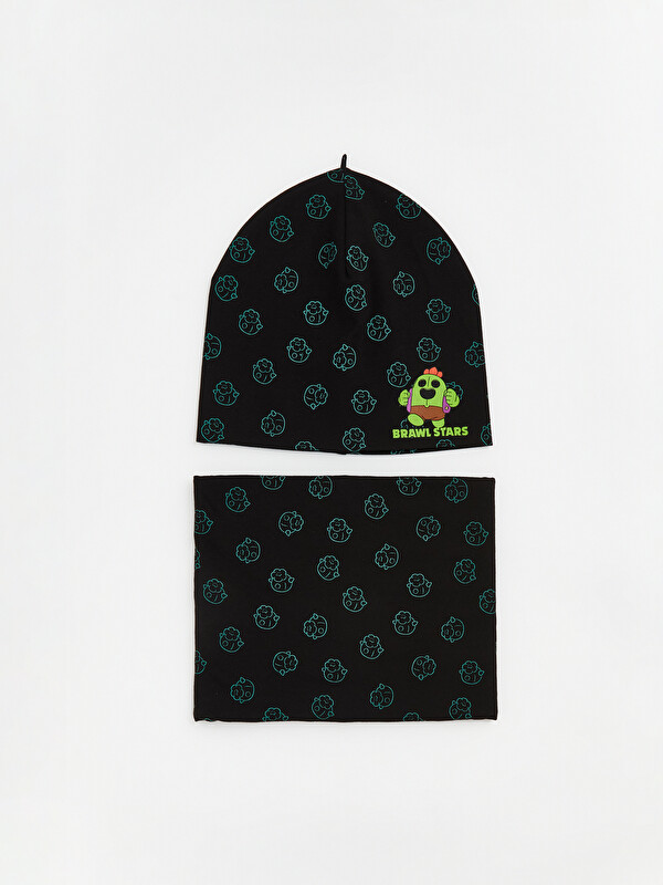 LCW ACCESSORIES Brawl Stars Printed Boys' Beanie and Neck Warmer