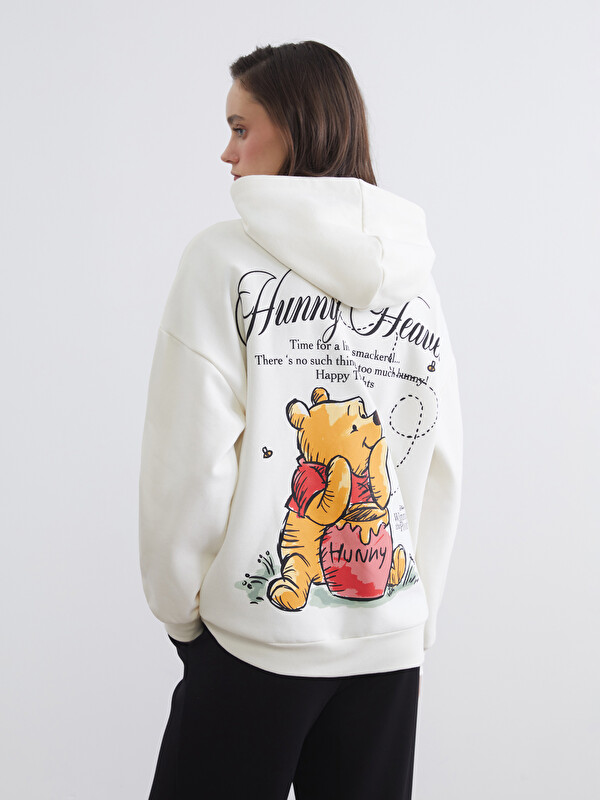 XSIDE Winnie the Pooh Baskılı Kadın Kalın Hoodie