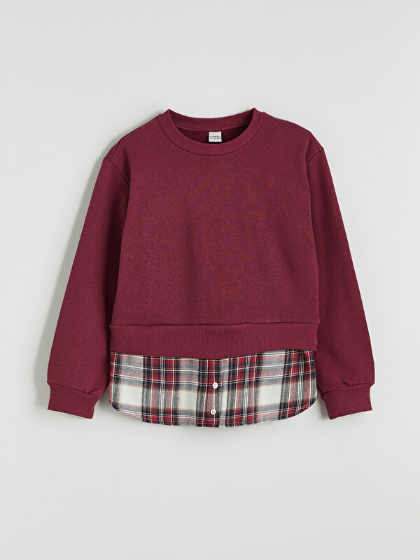 LCW Kids Bisiklet Yaka Kız Çocuk Kalın Sweatshirt